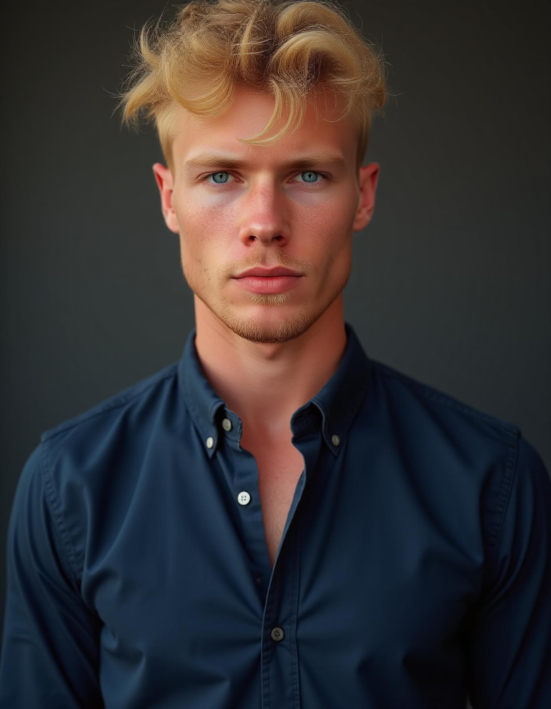 Example Hedshot of young man with blond hair