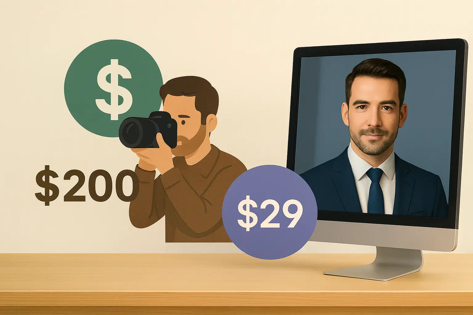 AI headshots - 10x Cheaper Than a Studio