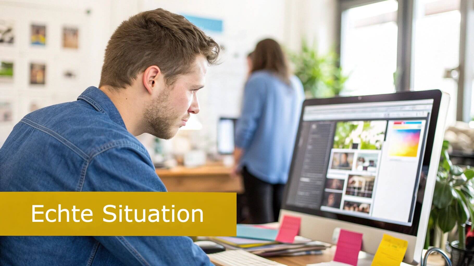 Authentisches Situationsfoto im Berufskontext